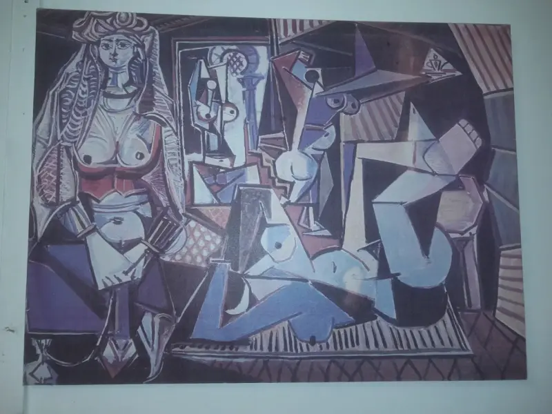Reproducción de pintura cubista de Picasso