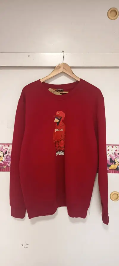 Polerón rojo con diseño de pato Simple Life - miniatura 2
