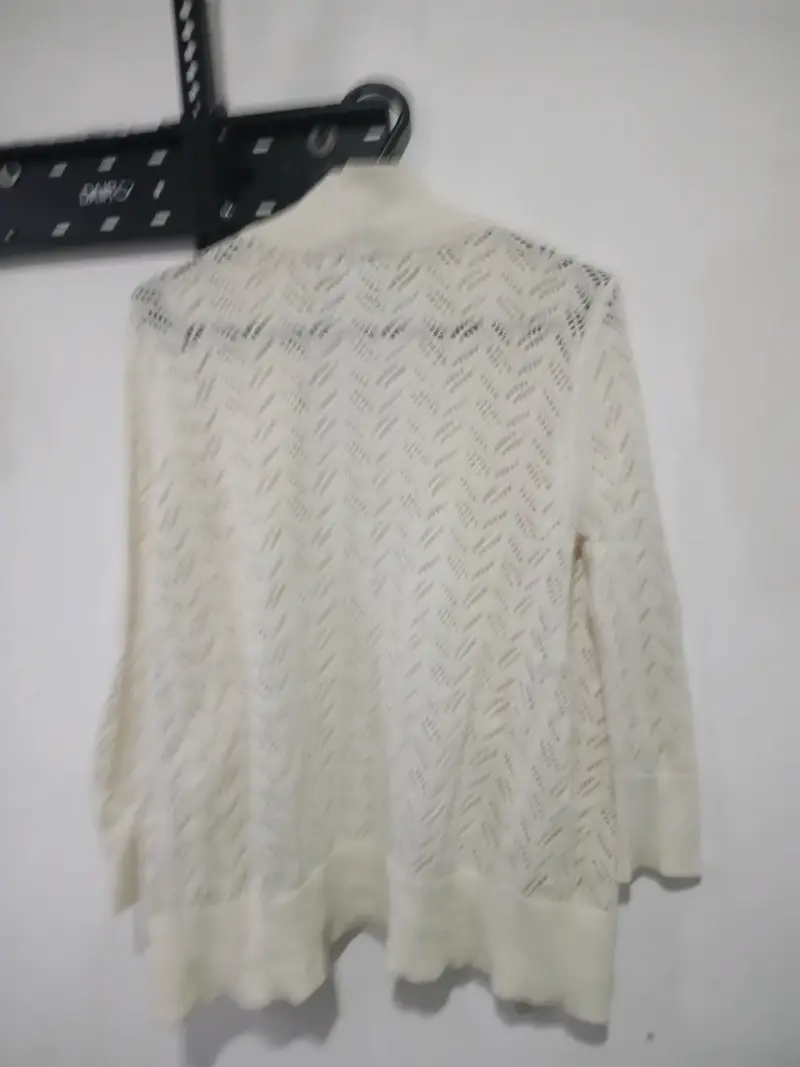 Cárdigan de encaje blanco para mujer - 2