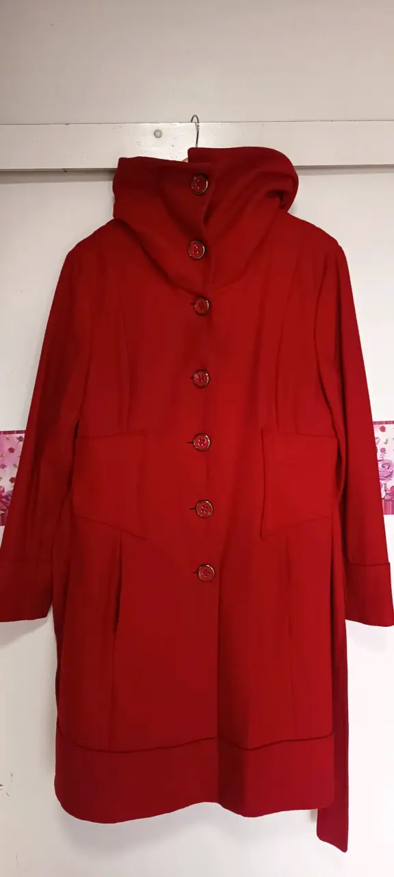 Abrigo rojo elegante para mujer Zibel - 2