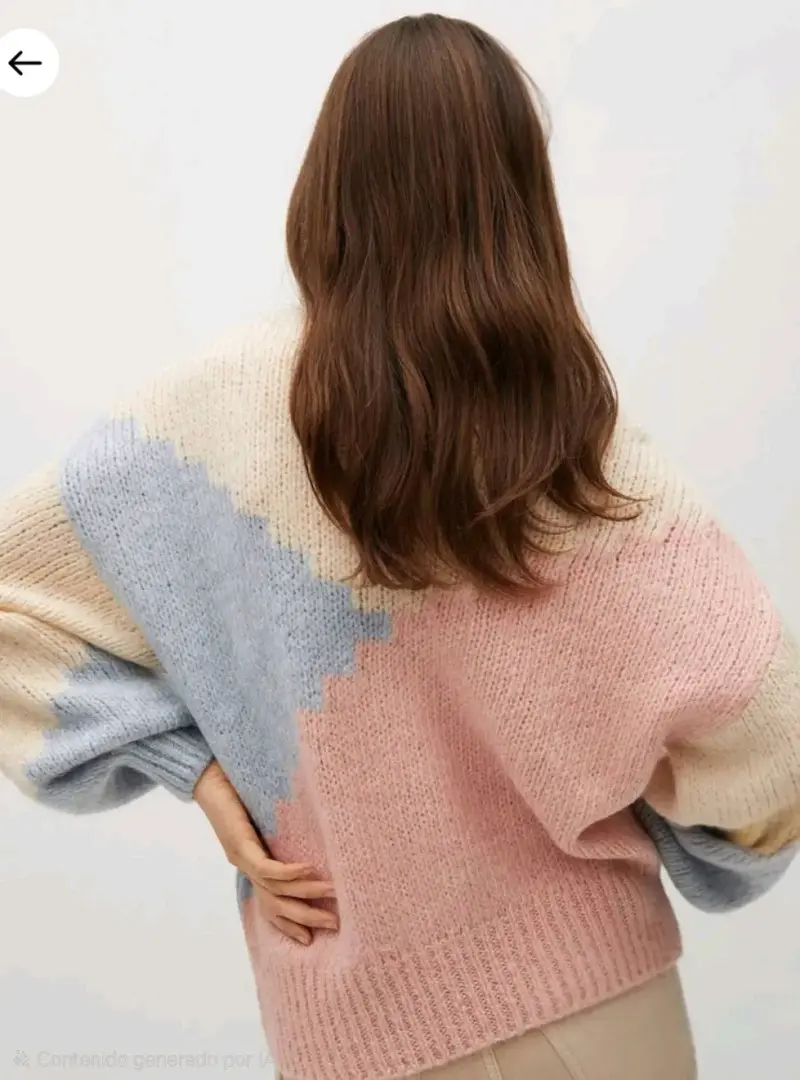 Suéter de lana colorido para mujer - 2
