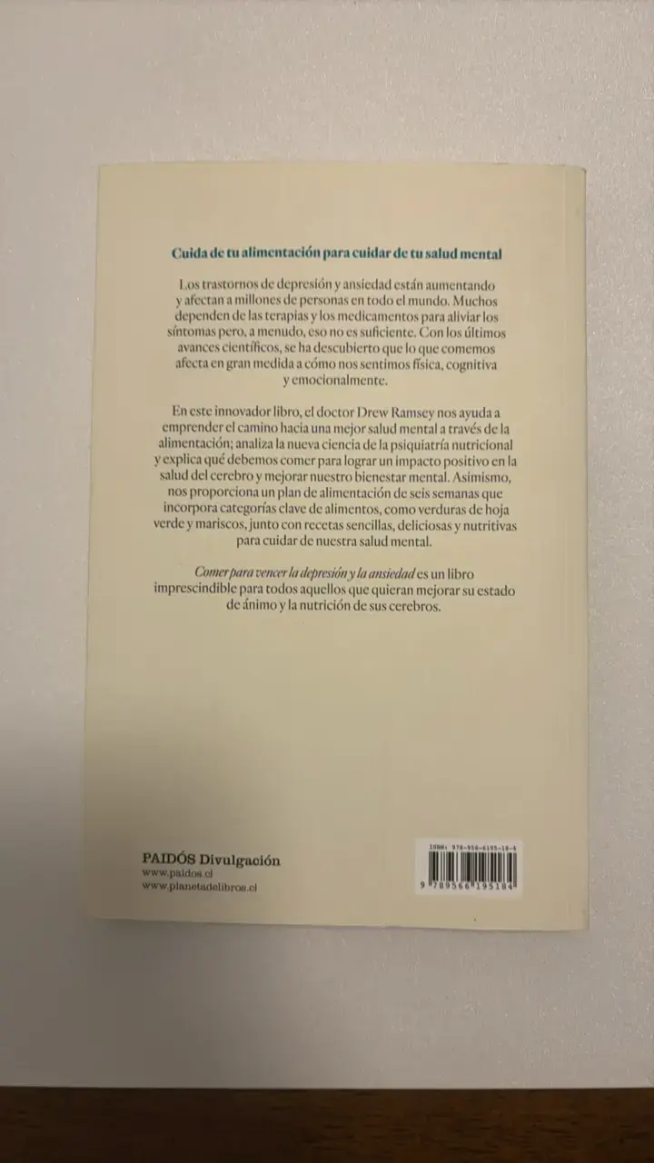 Libro Comer para Vencer la Depresión y Ansiedad de Drew Ramsey - 2