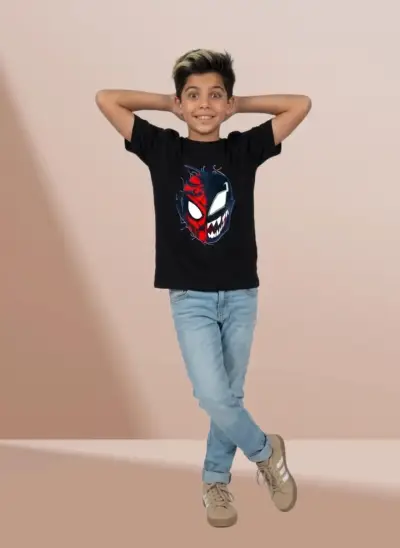 Polera niño  diseño de Spiderman talla 6-8 (M) - miniatura 1