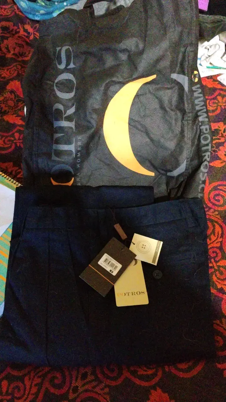 Pantalones de vestir azul marino para hombre - 2