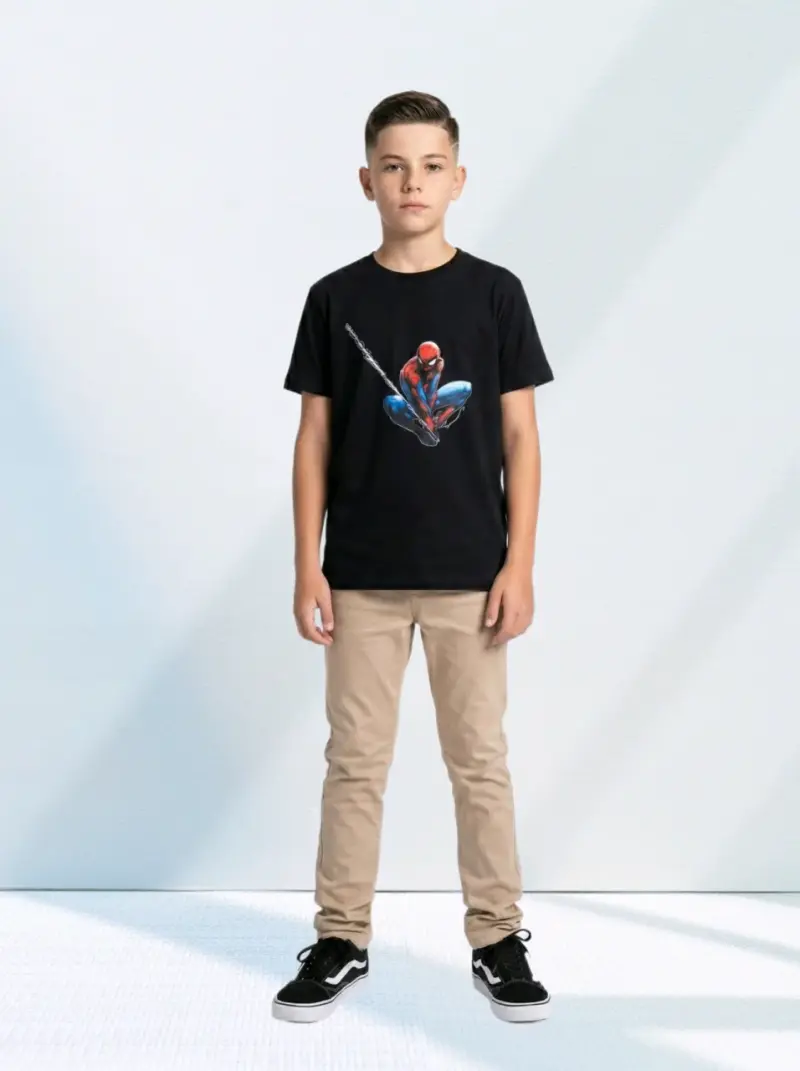 Polera niño diseño Spiderman talla 10-12 (L) - 1