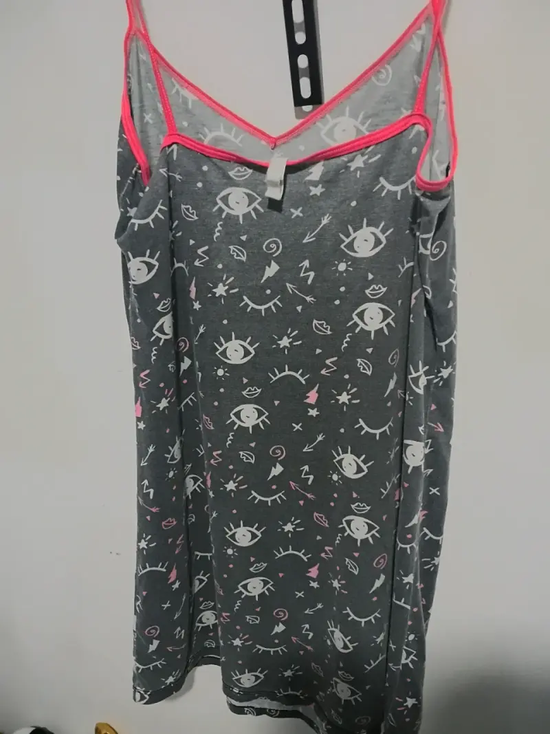 Vestido de tirantes con estampado de ojos - 2