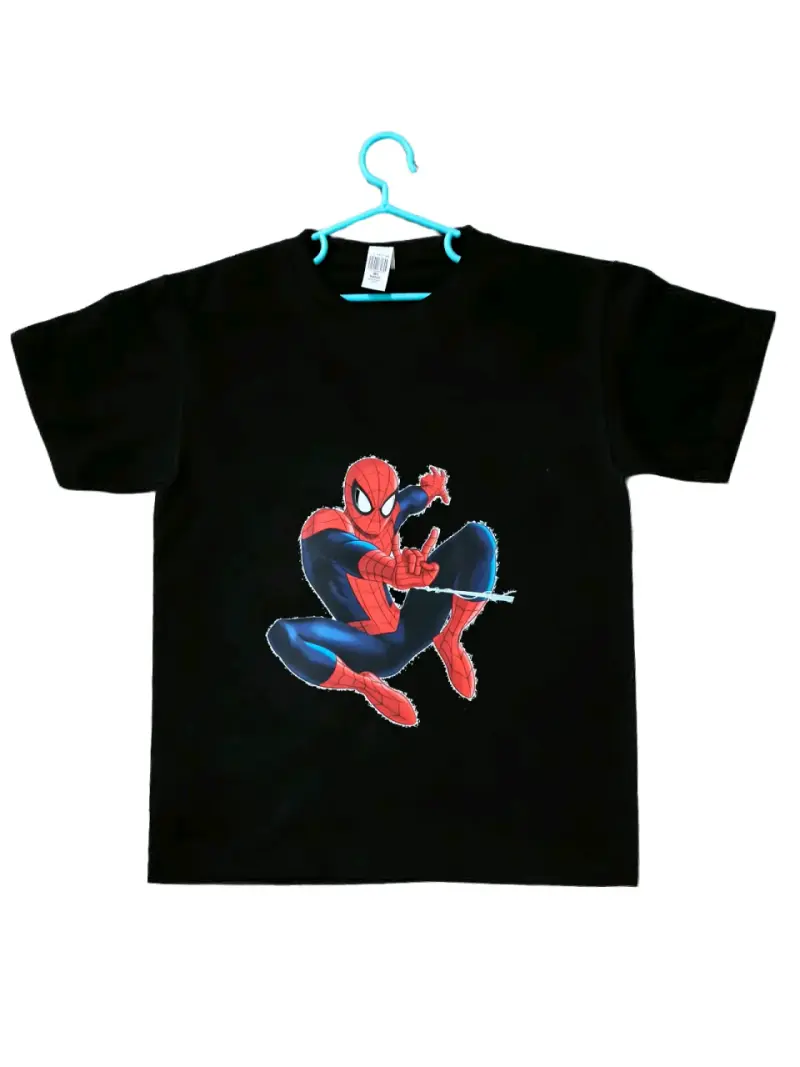 Polera negra de niño diseño Spiderman talla 10-12 - 2