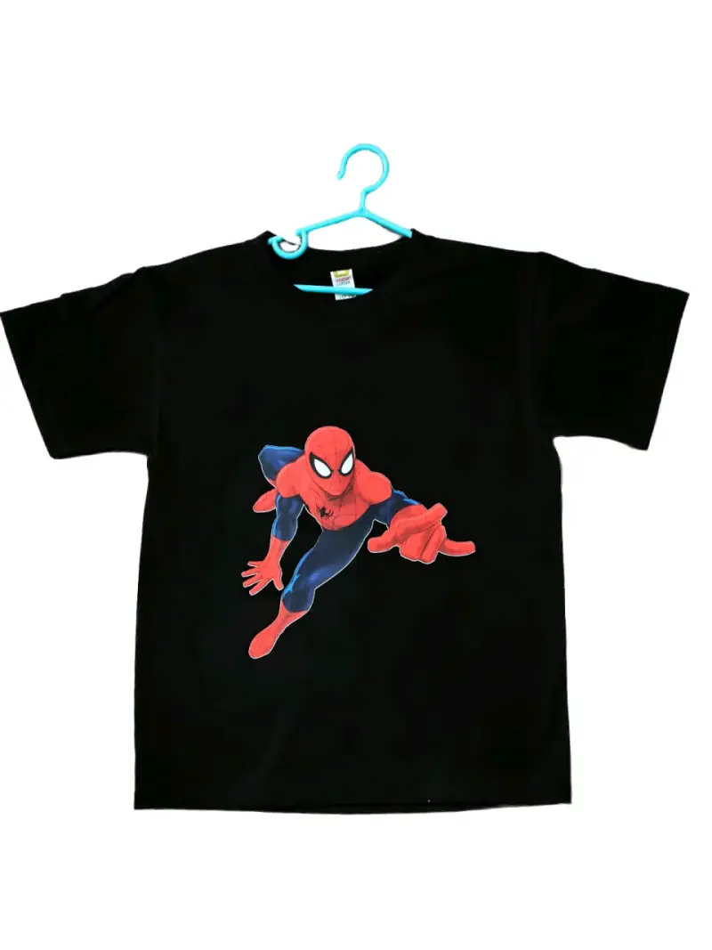 Polera negra de niño diseño Spiderman talla 10-12 - 2