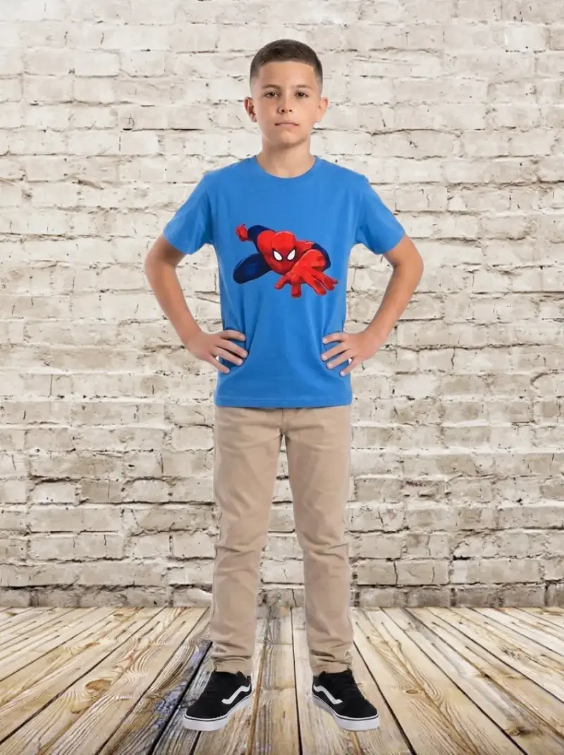 Polera niño diseño de Spiderman talla 10-12 (L) - 1