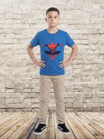 Polera de niño Spiderman diseños talla 10-12 (L) - miniatura 1