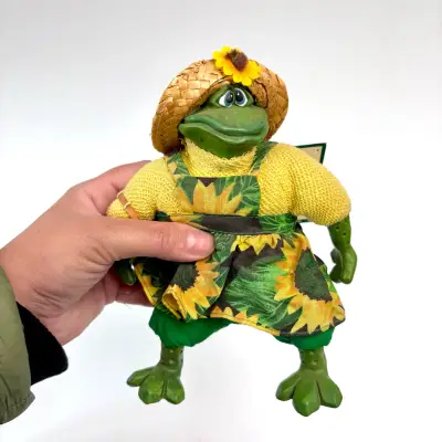 Colección de figuras de ranas decorativas vintage - miniatura 2
