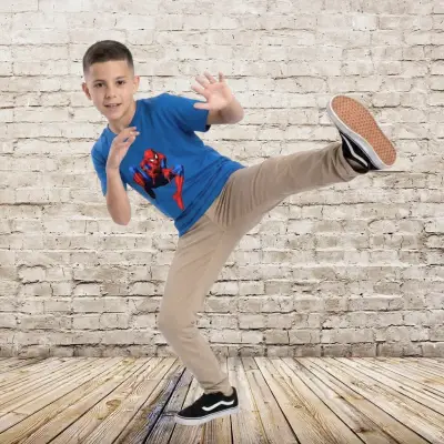 Polera de niño Spiderman diseños talla 10-12 (L) - miniatura 1