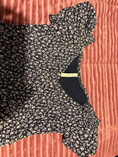 Vestido floreado azul para mujer - miniatura 2