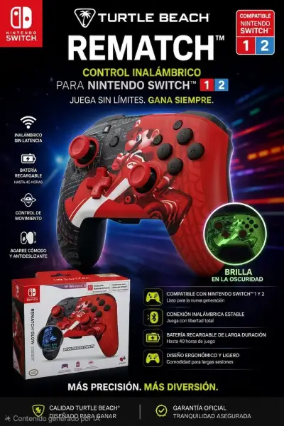 Control Inalámbrico Turtle Beach para Ninte - miniatura 1