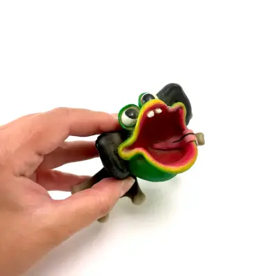 Figura decorativa de rana colorida - miniatura 1