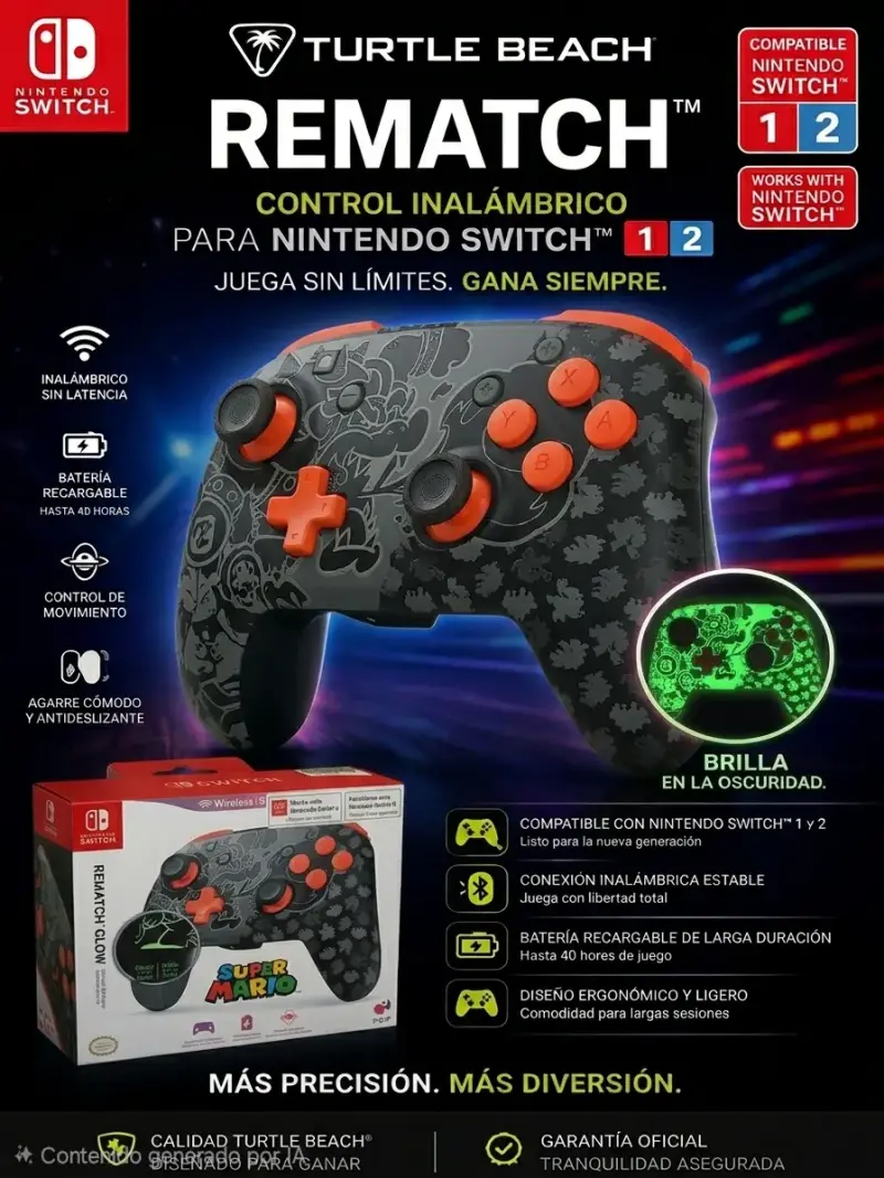 Control inalámbrico para Nintendo switch 1 y 2 - 1