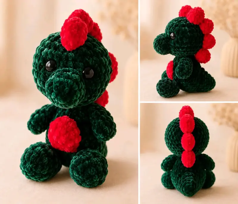 Dinosaurio a crochet - 2