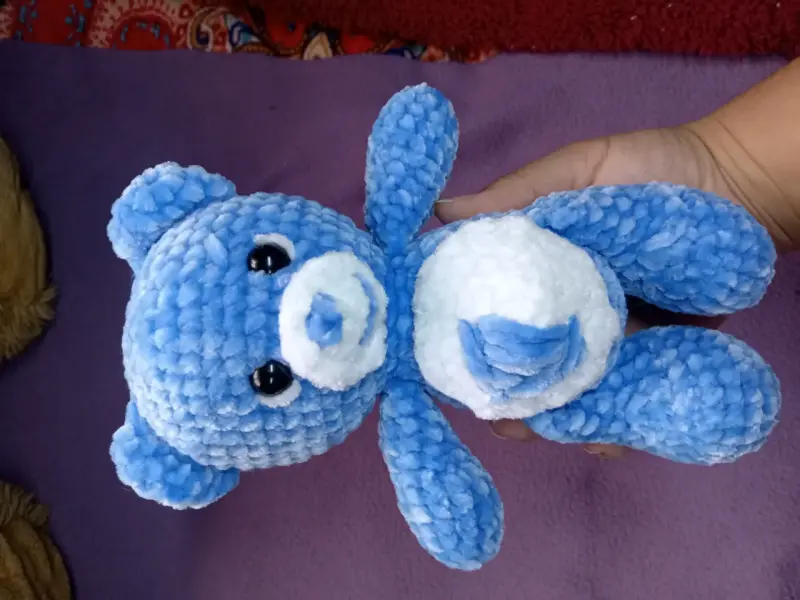 Osito de peluche azul suave para niños - 2