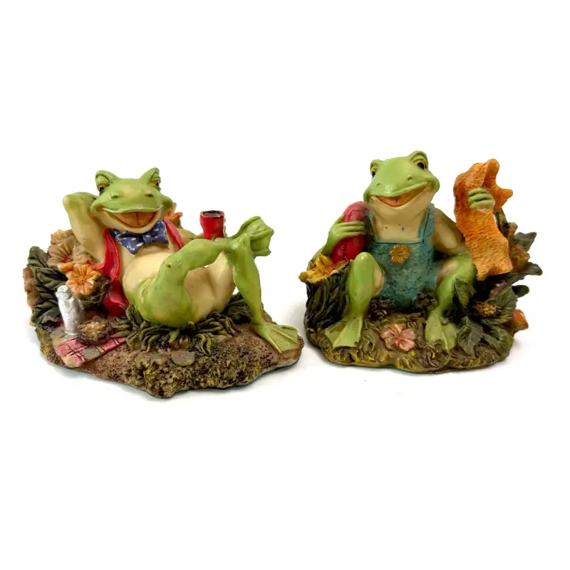 Figuras decorativas de ranas vintage - 1