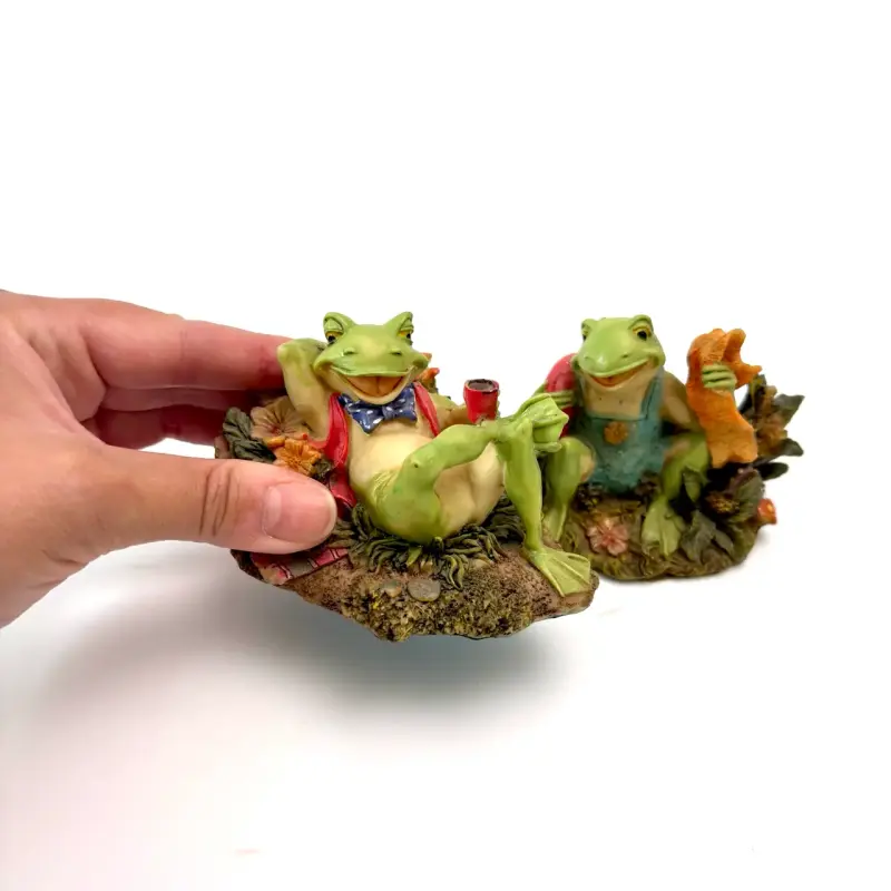 Figuras decorativas de ranas vintage - 2