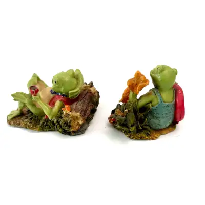 Figuras decorativas de ranas vintage - miniatura 3