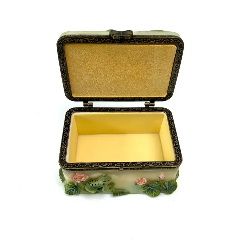 Caja decorativa joyero con ranas vintage - 3