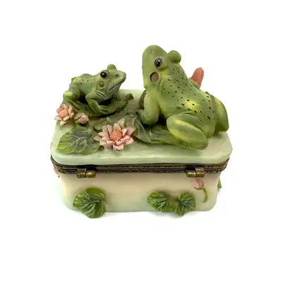 Caja decorativa joyero con ranas vintage - miniatura 4