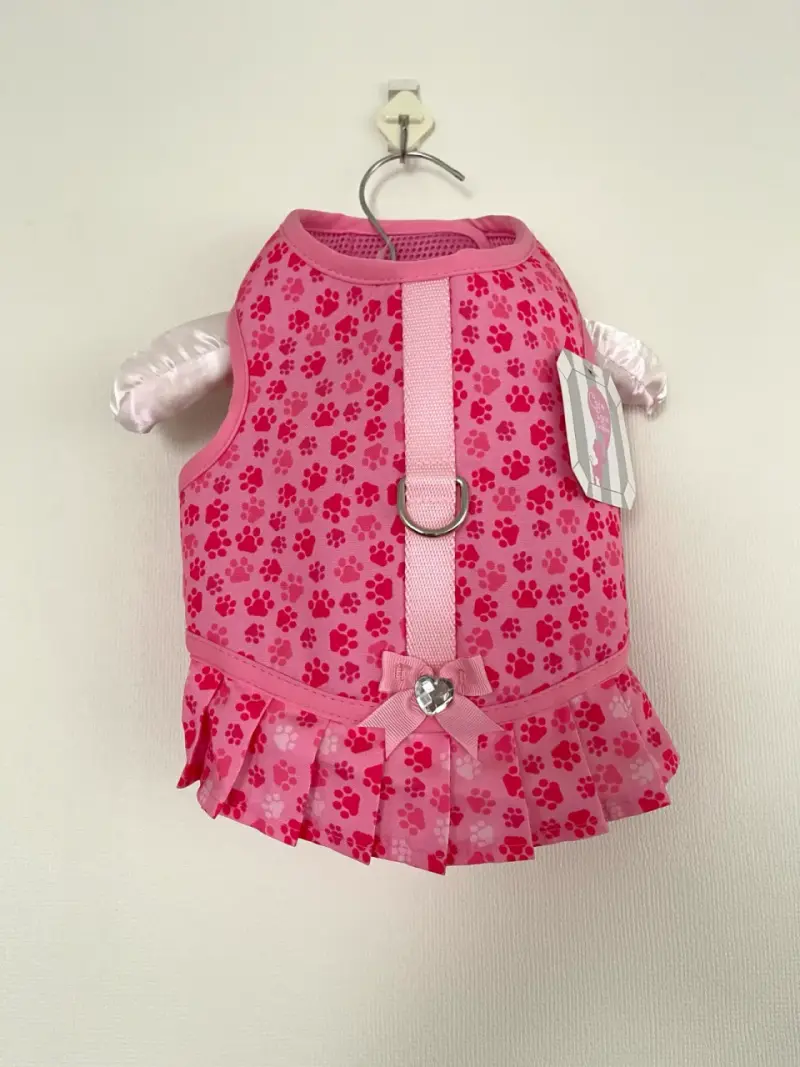 Arnés Vestido rosa para perrita - 1