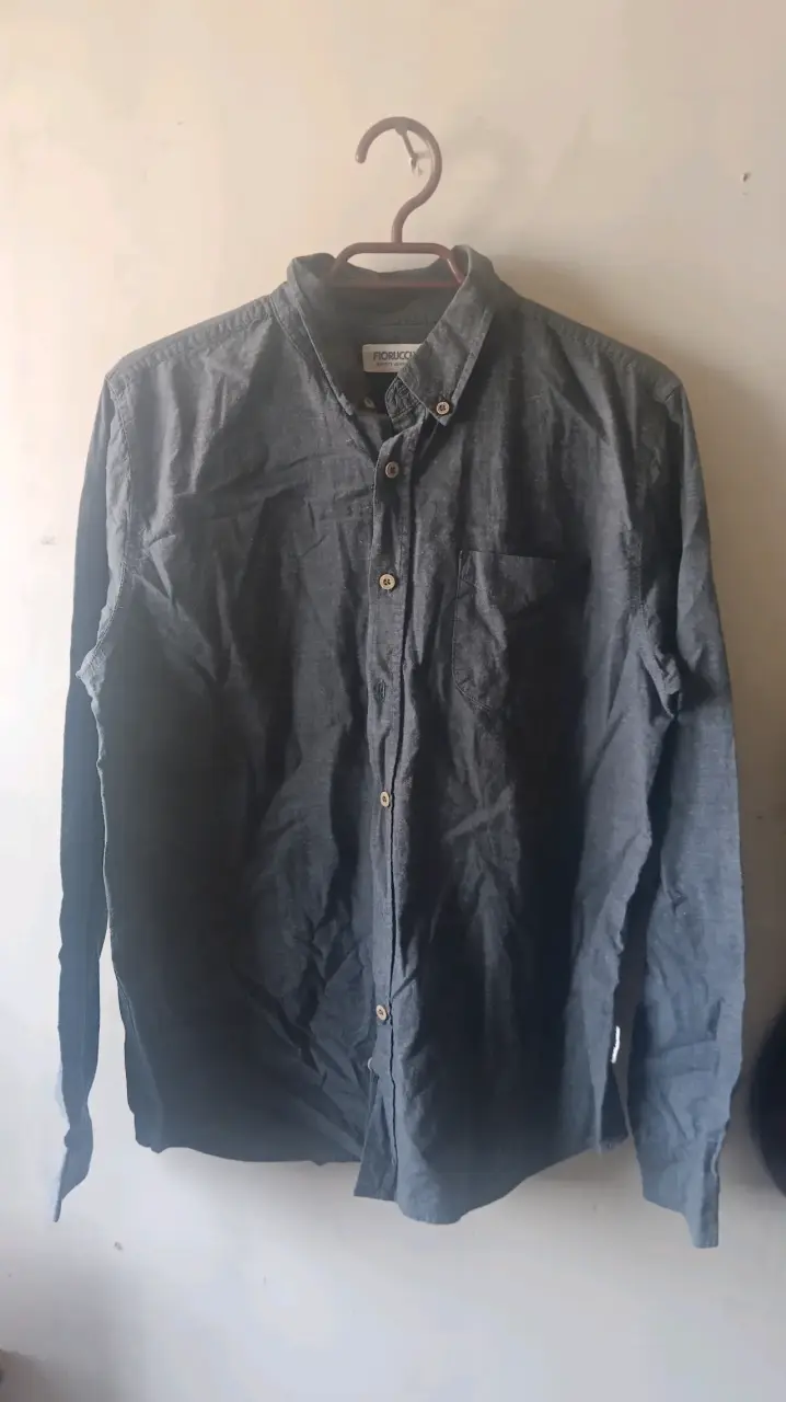 Camisa de hombre Fiorucci azul oscuro - 1