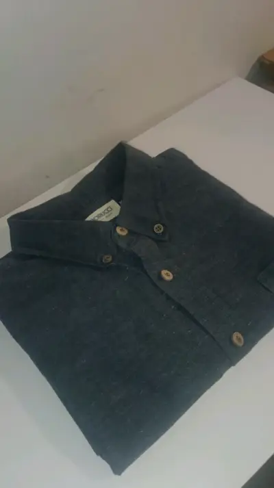 Camisa de hombre Fiorucci azul oscuro - miniatura 2