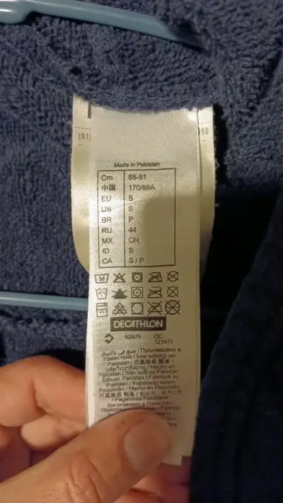 Bata de baño azul marino Watko hombre - miniatura 2