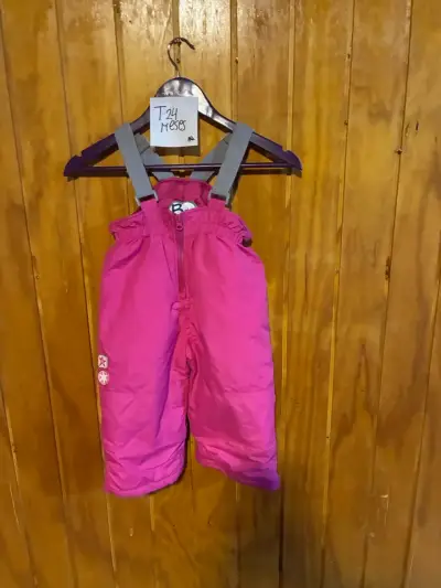 Pantalón de nieve rosa para bebé 24 meses - miniatura 1