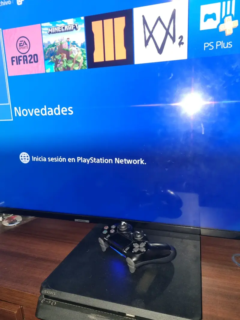 Play 4 slim 1tb +su palanca original +16juegos - 3