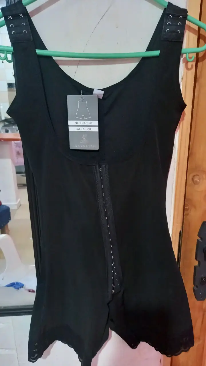 Faja reductora negra talla L/XL con cierre frontal - 1