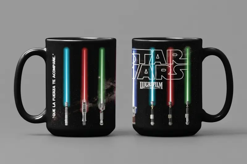 Taza Mágica Star Wars con diseño de sables láser - 2