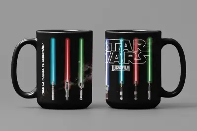 Taza Mágica  Star Wars con diseño de sables láser - miniatura 2