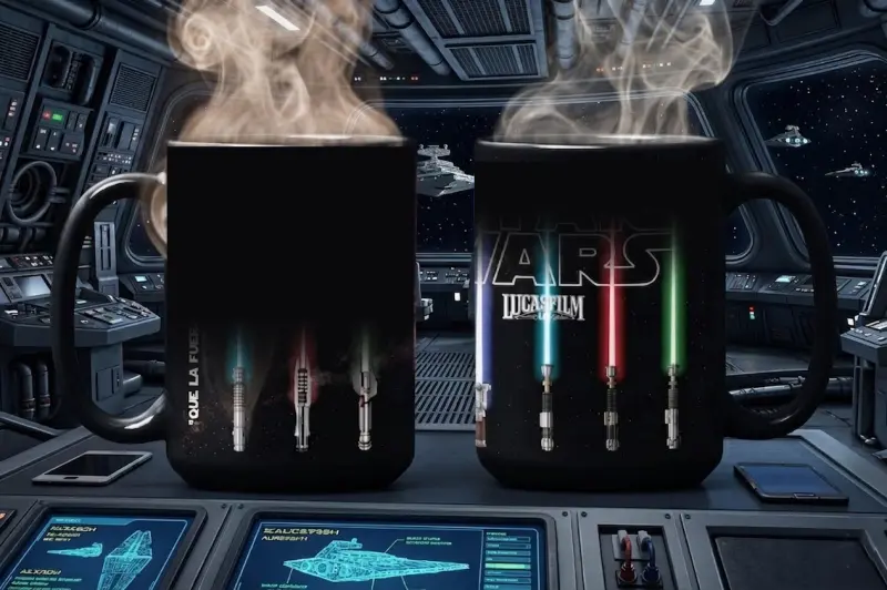 Taza Mágica Star Wars con diseño de sables láser - 4