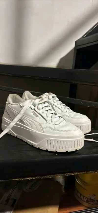 Zapatillas deportivas blancas con plataforma - miniatura 2