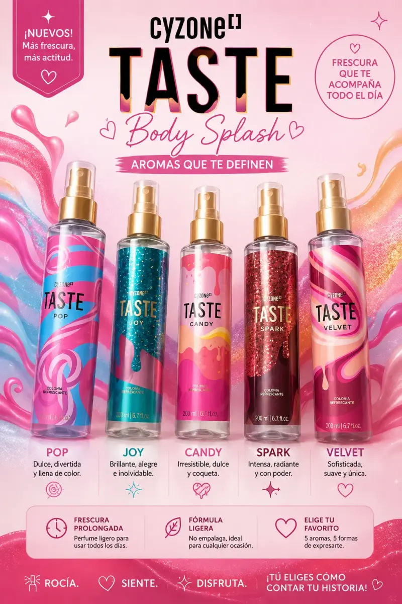 Body Splash Cyzone Taste en Variedad de Aromas - 1