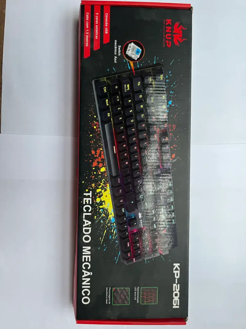 Teclado mecánico Knup KP-2061 con retroiluminación LED - 1