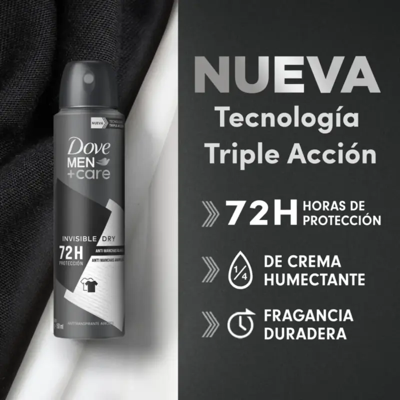 Pack de 12 Desodorantes Dove Men+Care Invisible Dry - 3