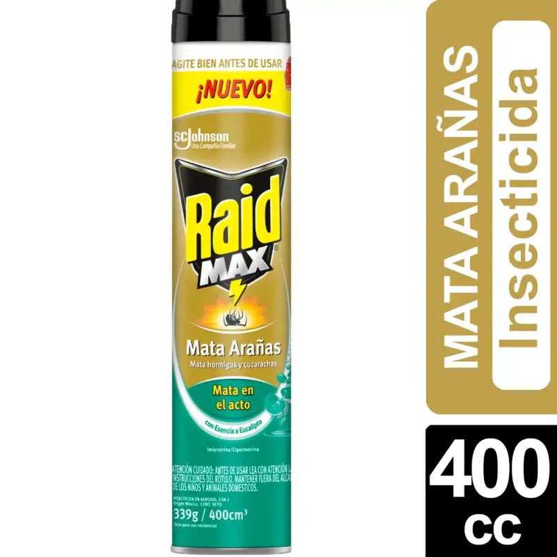 Raid Max Mata Arañas Insecticida 400cc