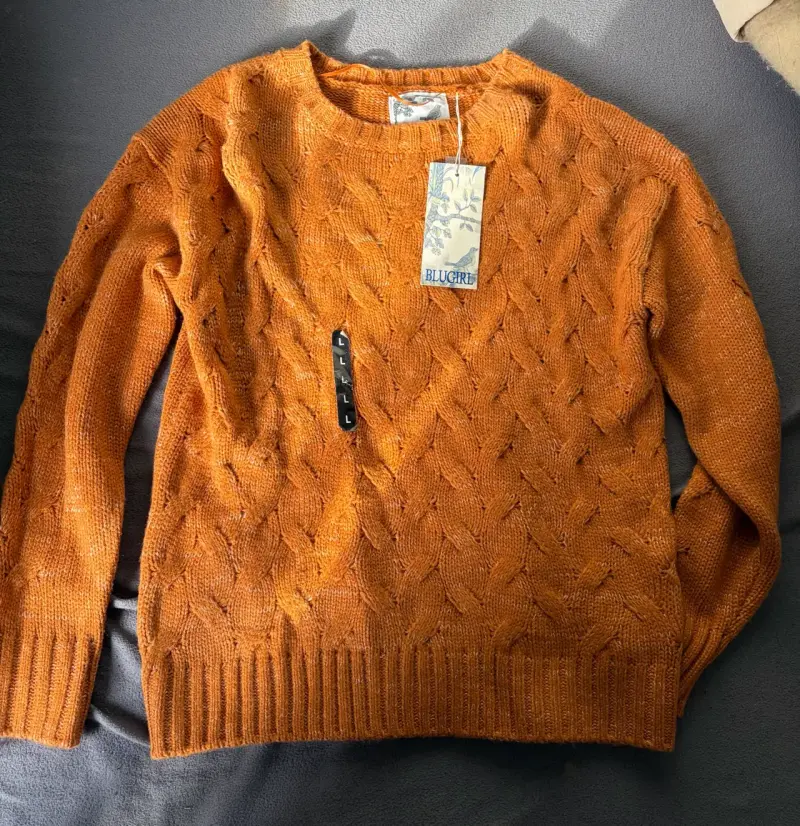 Suéter tejido color naranja Blugirl