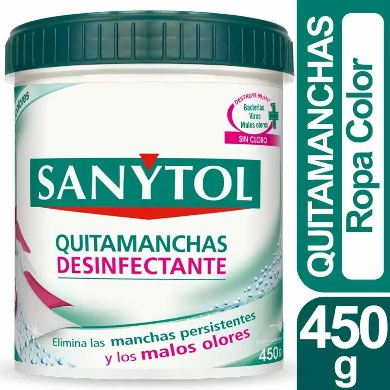 Quitamanchas Desinfectante Sanytol 450g para Ropa Color