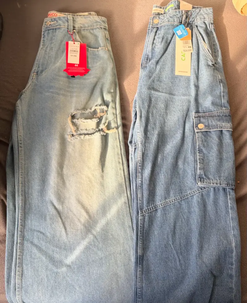 Pantalones cargo de mezclilla para mujer talla 44 - 2