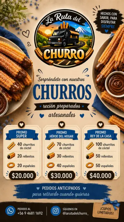 Churros artesanales recién preparados - miniatura 3