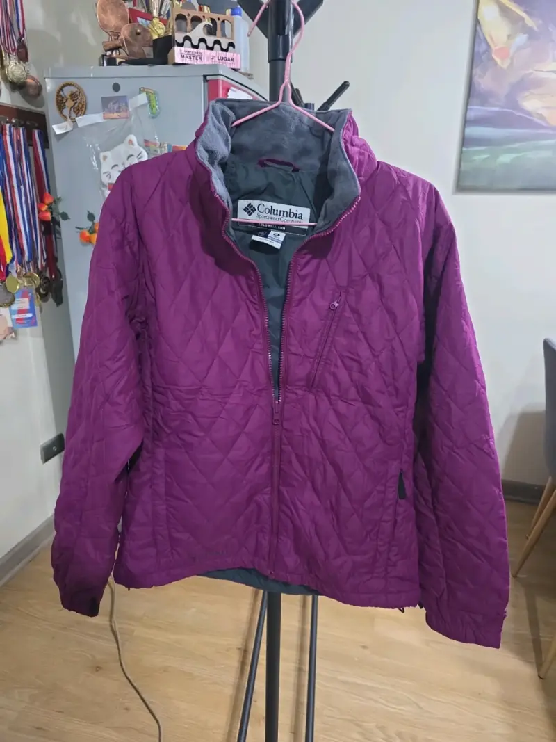 Chaqueta Columbia morada acolchada para mujer - 2