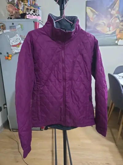 Chaqueta Columbia morada acolchada para mujer - miniatura 3