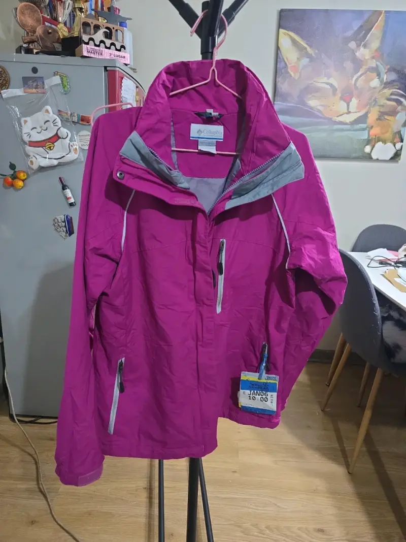 Chaqueta impermeable Columbia morada para mujer - 3