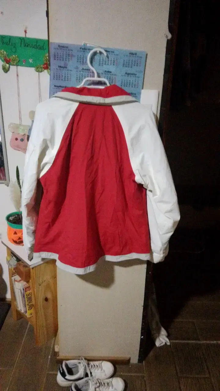 Chaqueta impermeable Columbia roja y blanca - 2